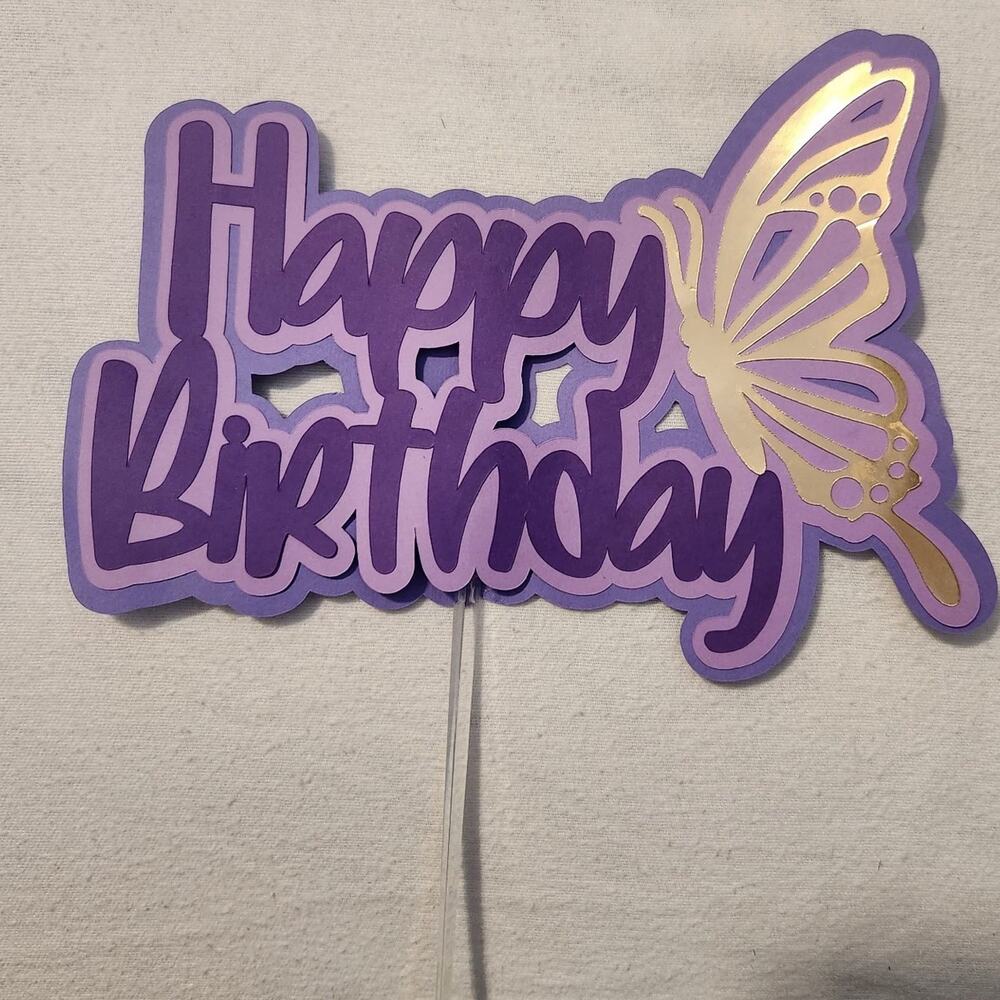 Happy birthday cake topper girls